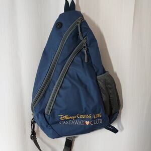 Disney Cruise Line Castaway Club Shoulder Sling Bag Backpack Crossbody Blue NEW